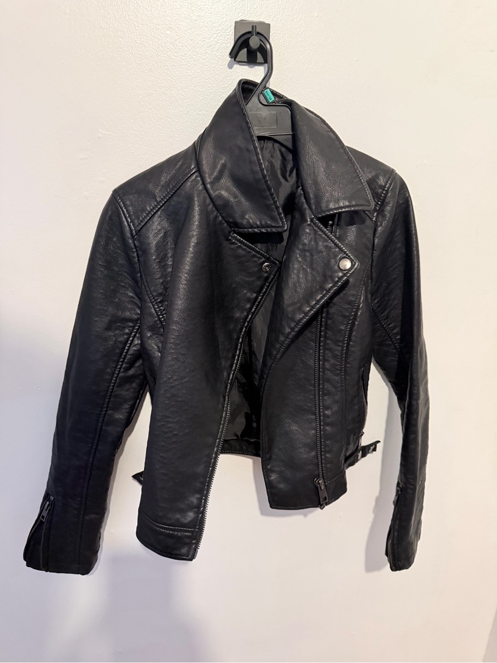 Forever 21 Black Faux Leather Moto Jacket
